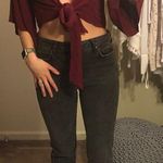 12th Tribe Tie Front Maroon Crop Photo 0