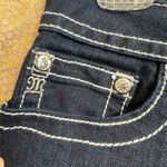 Miss Me Dark Blue Rhinestone Cross Pocket Denim Boot Cut Jeans 32 Altered Photo 2