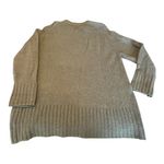 ZARA Knit Oversized Sweater Gray Green Ribbed Hem Crew Neck Size Small Photo 1