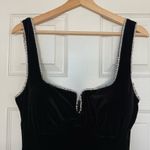 Lulus Black Velvet Midi Dress Photo 3