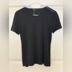 Ann Taylor  Black Short Sleeve Zipped Shoulder Top.      Size-Small Photo 1
