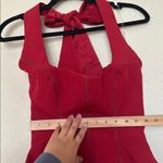 House Of CB  S Tall  'Loulette' Red Halter Neck Bow Mini Dress NWOT Photo 7