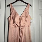 After Six  • Gown • Sleeveless Wrap Dress • Satin Maxi • 14R • Light Pink Photo 5
