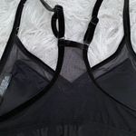 PINK - Victoria's Secret VS PINK SPORT PLUSH BLACK VELVET AND MESH LIGHTLY LINED SPORTS BRA Photo 4