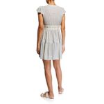 Lemlem Women's Wibi V-Neck Lace Trim blue white Short Mini Dress Size Large Photo 1