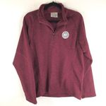 Ivory Ella  Womens Pullover Sweatshirt Fleece Quater Zip Mock Neck Knit Red S Photo 0