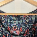 American Eagle Outfitters Blue & Red Floral Long Sleeve Romper L Photo 4
