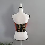 Blue Blush  Baroque Strapless Crop Top L Photo 1