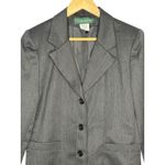 Vintage Harve Benard Bernard Holtzman Pinstripe Button Blazer Dress Size 10 NWT Black Photo 2