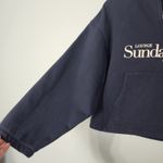 Lounge  Sunday Club Navy Quarter Zip Sweatshirt, L Photo 6