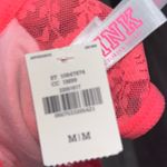 Victoria's Secret  PINK - Neon ORANGE lace bandeau stretch strapless bra Photo 2