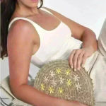 Lulus  Exceptionally Sunny Embroidered Half Moon clutch‎ NWT Photo 0