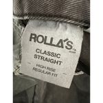 Rolla's  Black Wash Classic Straight High Rise Denim Jeans Regular Fit Size 32 Photo 7