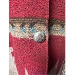 Vintage North Style Aztec Southwestern Wool Blend Multicolored Jacket size Large Red Photo 9