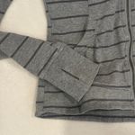 Lululemon Movement Jacket sz 6 Gray Stripe Hoodie Thumb Hole Hoodie Photo 9