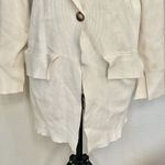 Free People  Womens Sweater Sz Medium Sarah Blazer Minimalist Preppy Neutral Photo 6