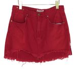 One Teaspoon Revolve Vanguard High Waist Denim Skirt in Red Envy 28 Jean Skirt Photo 10