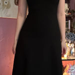 Theory Gorgeous  S Stretch Bandage Knit Midi Dress Vneck Black Cocktail ALine Photo 0