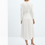 Mango Elegant White Long Sleeve Dress Photo 1