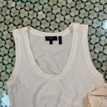 Theory EUC  Womens White Sleeveless Tie Front Tank Top Size L Photo 3