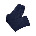 Free People Navy Nautical Blue Linen Wide Leg Casual Work Ready Pants Women's 8 Photo 4