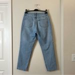 ZARA  High Rise Distressed Straight Cropped Jeans Size 8 Light Wash Photo 4