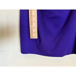 Escada Bright Purple Bodycon Fitted Dress Back Zip Ruched Midi Size 36 / Small Photo 6