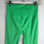 Free People Movement Good Karma Leggings High-Rise Ribbed Green Cropped Yoga M/L Photo 7