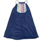 THML NAVY BLUE GOLDEN STRIPED EMBROIDERED DETAIL DRESS SIZE MEDIUM EUC Photo 5