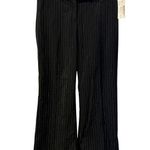 Sunny Leigh  Women's Size 8 Black Pinstripe Pants Flared Metallic Detail Photo 0