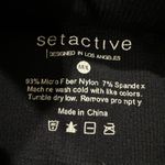 Set Active  High-Neck Razor-Back Ribbed Tank in Onyx, Size M/L, Like New! Photo 4