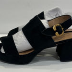 Aerosoles  womens Carimma Suede Black Chunky Heel Sandals Size 11 Photo 0