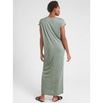 Athleta  Martinique Maxi Dress Women's M Green Short Sleeve Long Photo 2