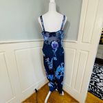 Vintage California Dynasty Satin Pajamas & Robe Floral Lingerie Set Medium Blue Photo 8