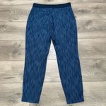 Athleta  Stride Midtown Blue Print Crop Ankle‎ Pants Size 6 Photo 2
