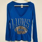 NFL Victoria’s Secret Pink Detroit Lions  long sleeve shirt! Size medium! Photo 0