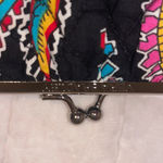 Vera Bradley  coin purse/ black with/ colorful floral pattern Photo 3