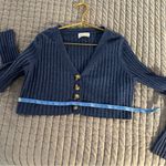 Urban Outfitters Outfitter Cropped‎ ribbed Cardigan in Blue Size Small Photo 6