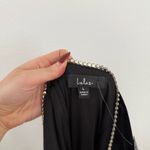 Lulus black velvet dress with diamond details Photo 6
