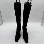 Prada  Vintage Black Elegant Suede Leather Minimalist Tall Chic Boots IT 40 Photo 8