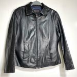 wilson's leather Black Leather Full Zip Jacket Thinsulate Lining L Photo 11
