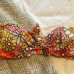 SheIn Retro Flower Print Strapless Bikini Top Photo 0