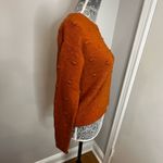 Love by Design  XS Orange Embossed 3D Polka Dot Sweater. Soft, Comfortable. Warm. Photo 2