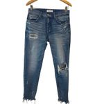 Moussy Vintage Isko Distressed Skinny Jeans Size 27 Medium Wash Blue Photo 2