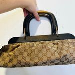 Gucci Fall 2002 Tom Ford Classic Brown Monogrammed GG Canvas Wood Handle Doctor Photo 0