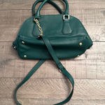Merona  Dark Green purse with Gold detachable crossbody strap Photo 0