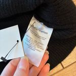 Reformation  Cashmere Black Ribbed Square Neck Cropped Sweater Tank Size XL Photo 4