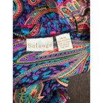 Solange Paisley floral Silky Slip spaghetti straps Top size 14/16 Blue Photo 3