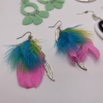 Dress Up Lot Of 4 Fun Women’s Costume Earrings Pierced Dangle Drop  Photo 2