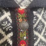 Alps Vintage Snowflake Pattern 100% Wool Cardigan Sweater Photo 3